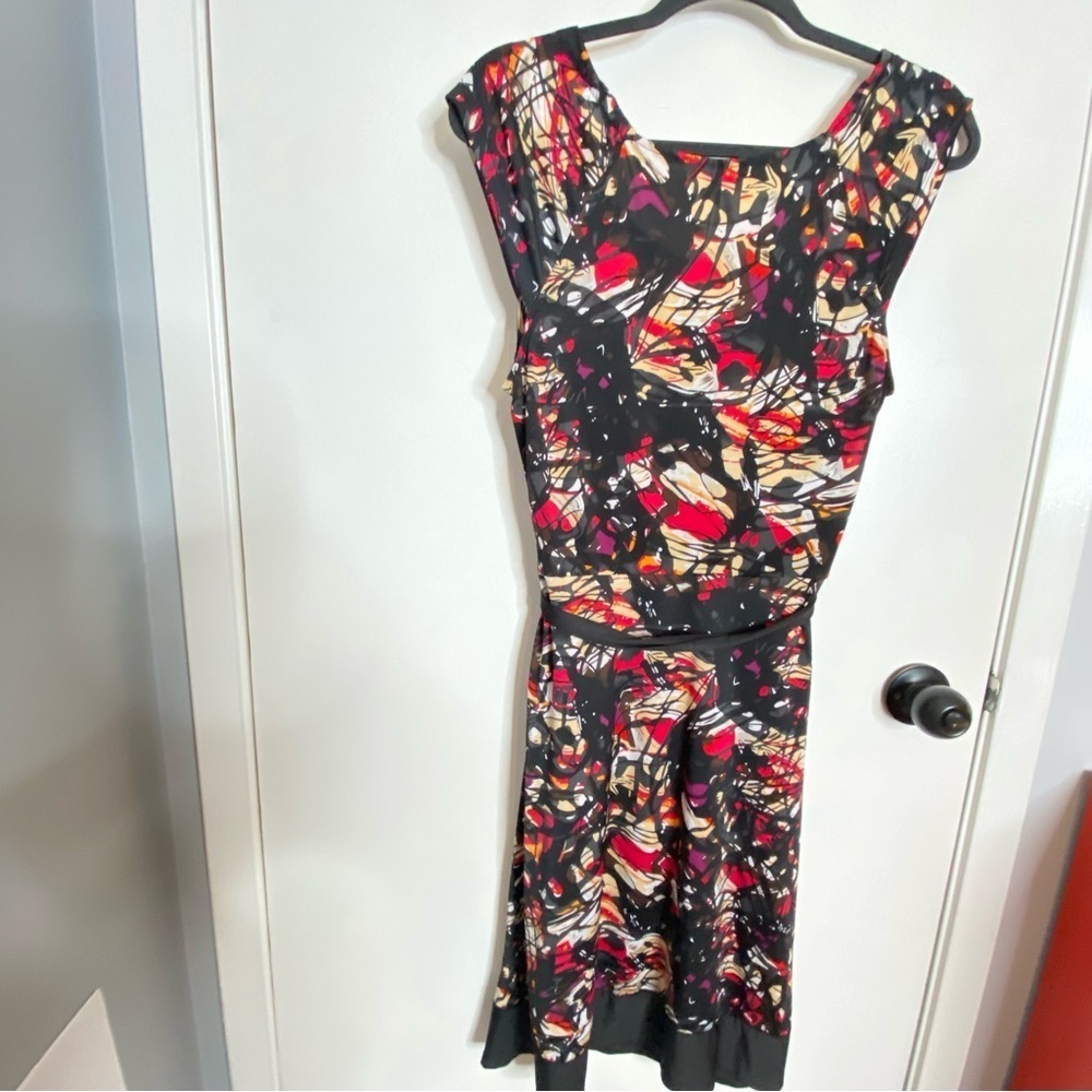 Abstract Print Black Dress - Picture 2 of 13